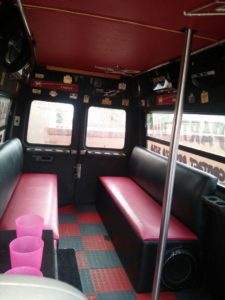 Black party bus inside 12